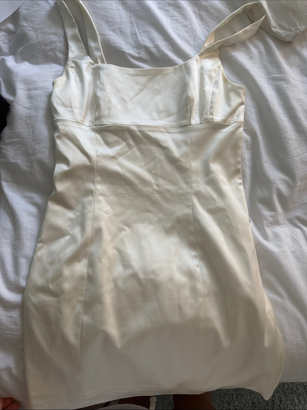 Wilfred Cream Square-Neck Mini Slip Dress
